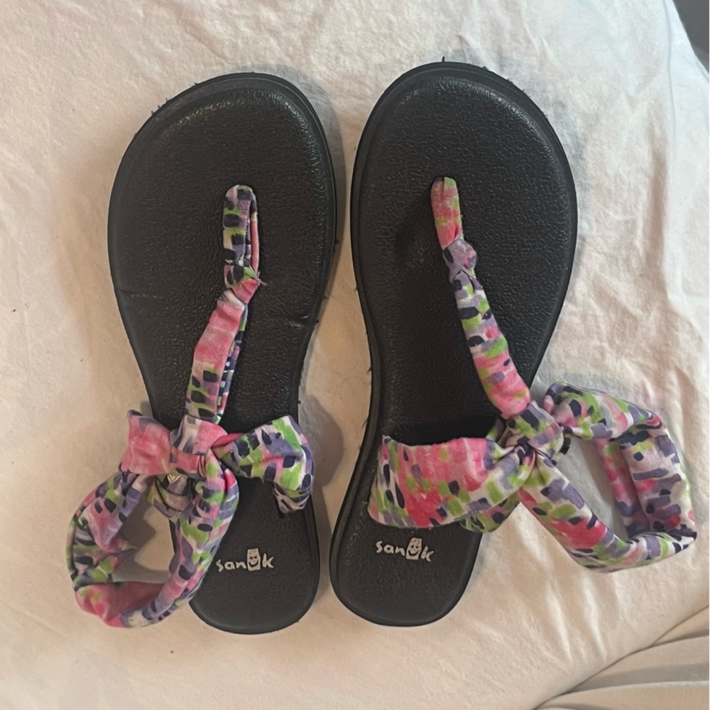 Sanuk Yoga Sling Sandals Women’s Size 6 purple pink‎